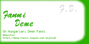 fanni deme business card